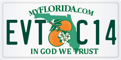 FL license plate EVTC14