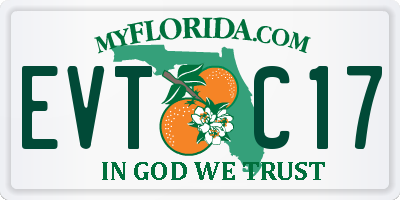 FL license plate EVTC17