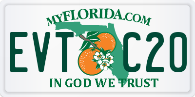 FL license plate EVTC20