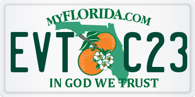 FL license plate EVTC23