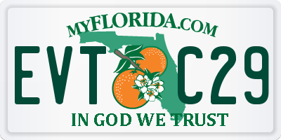 FL license plate EVTC29