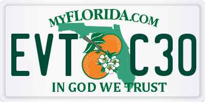 FL license plate EVTC30