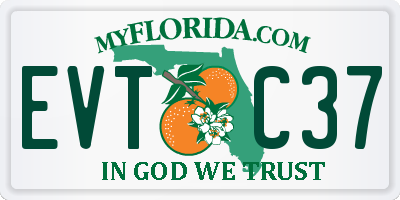 FL license plate EVTC37