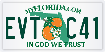 FL license plate EVTC41