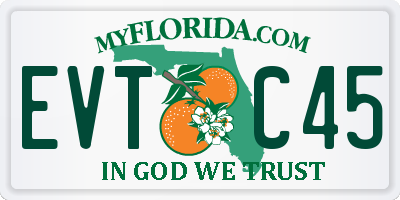 FL license plate EVTC45