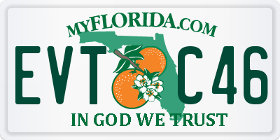 FL license plate EVTC46