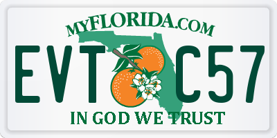 FL license plate EVTC57