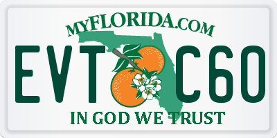 FL license plate EVTC60