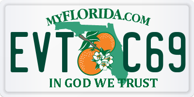 FL license plate EVTC69