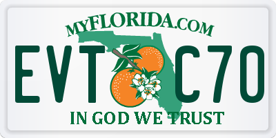 FL license plate EVTC70