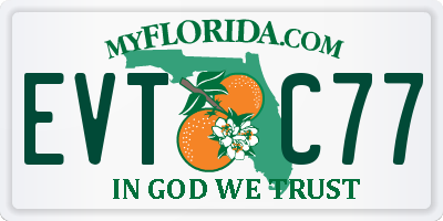 FL license plate EVTC77