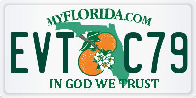 FL license plate EVTC79