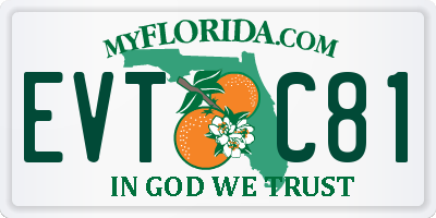 FL license plate EVTC81