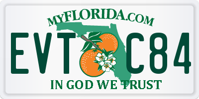 FL license plate EVTC84