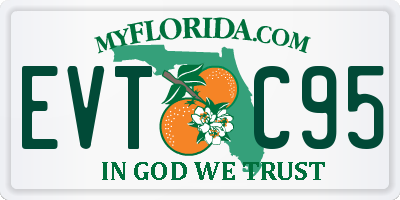 FL license plate EVTC95