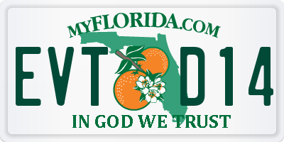 FL license plate EVTD14
