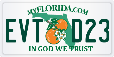 FL license plate EVTD23