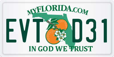 FL license plate EVTD31
