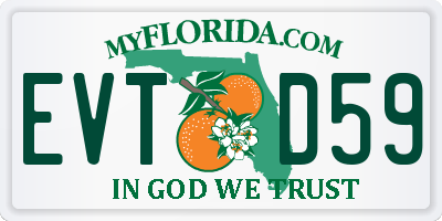 FL license plate EVTD59
