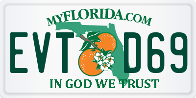 FL license plate EVTD69