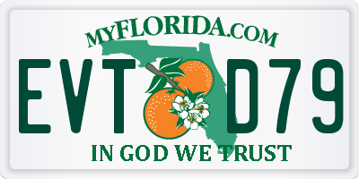 FL license plate EVTD79