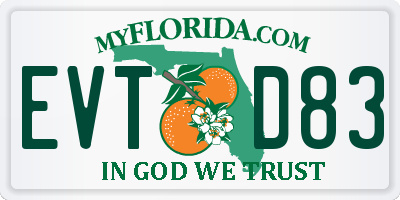 FL license plate EVTD83