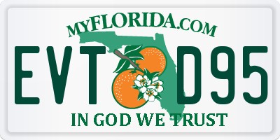 FL license plate EVTD95