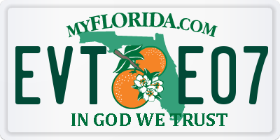 FL license plate EVTE07