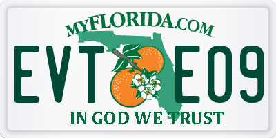 FL license plate EVTE09