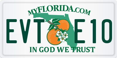 FL license plate EVTE10