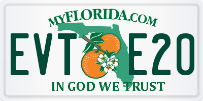 FL license plate EVTE20