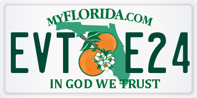 FL license plate EVTE24