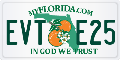 FL license plate EVTE25
