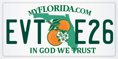 FL license plate EVTE26