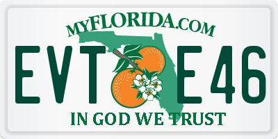 FL license plate EVTE46