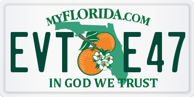 FL license plate EVTE47