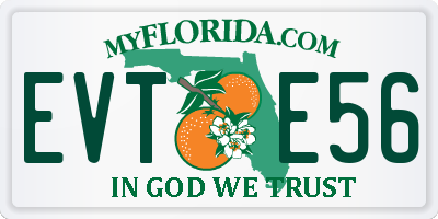 FL license plate EVTE56