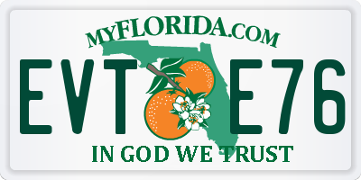 FL license plate EVTE76