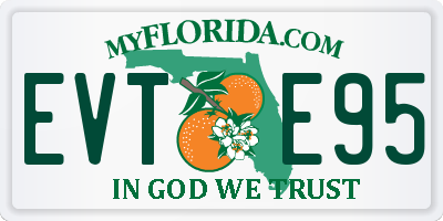 FL license plate EVTE95