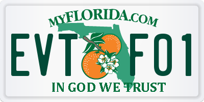 FL license plate EVTF01