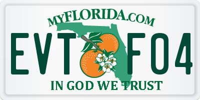FL license plate EVTF04