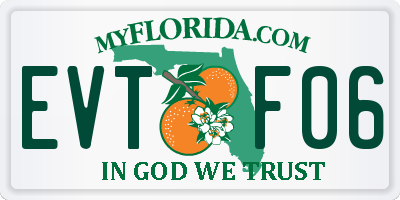 FL license plate EVTF06