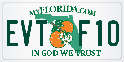 FL license plate EVTF10