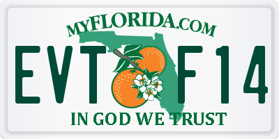 FL license plate EVTF14