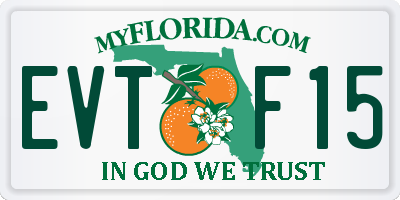 FL license plate EVTF15
