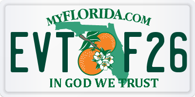 FL license plate EVTF26