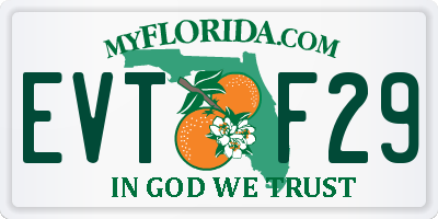 FL license plate EVTF29