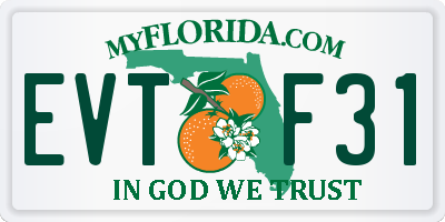 FL license plate EVTF31