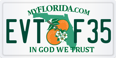 FL license plate EVTF35
