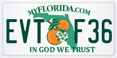 FL license plate EVTF36